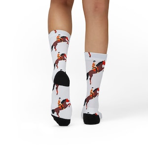 Jockey Horse Rider Socks, Equestrian Rider Horse Socks image 10