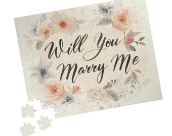 Will You Marry Me Floral Puzzle, Proposal Jigsaw Puzzle