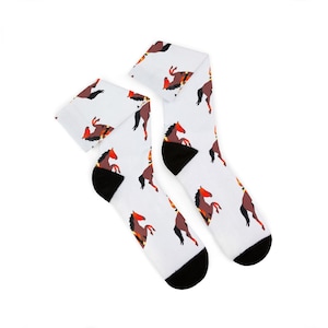 Jockey Horse Rider Socks, Equestrian Rider Horse Socks image 17