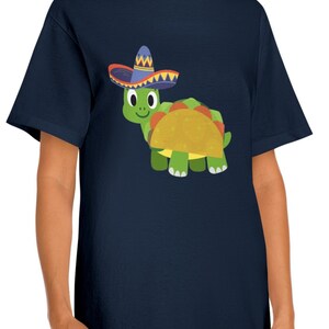 Taco Turtle Unisex Classic Tee, Turtle Fans, Taco Lover, Taco Time, Cute Turtle In A Taco With Sombrero, Funny Taco Shell, Mexican Turtle