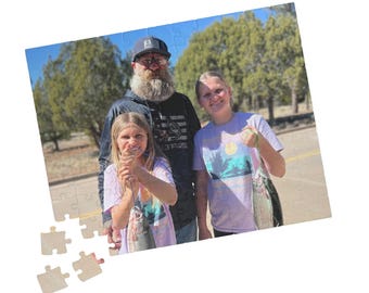 Family Fishing Photo Puzzle, Custom Photo Puzzle 110/1014 Pieces, Personalized Photo Jigsaw Puzzle, Custom Family Keepsake Gift