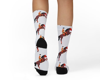 Jockey Horse Rider Socks, Equestrian Rider Horse Socks