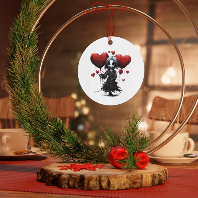 Halloween Ornaments, Gothic Balloon Girl Decor, Halloween Decor, Gothic