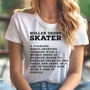Camiseta divertida con la definición de patinador de roller derby, camiseta para mujer, camiseta de roller derby, regalo de roller derby, ropa de roller derby, patinador de roller derby imagen 1