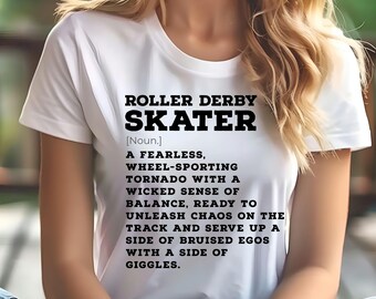 Roller Derby Skater Lustig Definition T-Shirt, T-Shirt für Frauen, Roller Derby Shirt, Roller Derby Geschenk, Roller Derby Bekleidung, Rollschuhfahrer