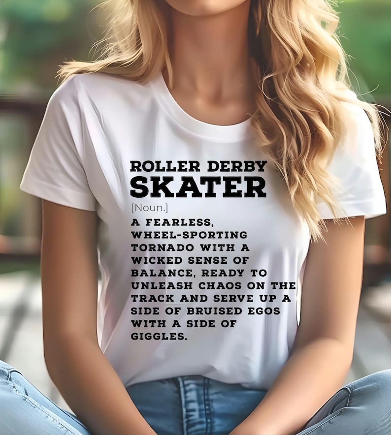 Camiseta divertida con la definición de patinador de roller derby, camiseta para mujer, camiseta de roller derby, regalo de roller derby, ropa de roller derby, patinador de roller derby imagen 1