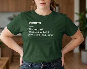 Tennis Definition Tee | Sports Typography Shirt, Minimalist Tennis Quote