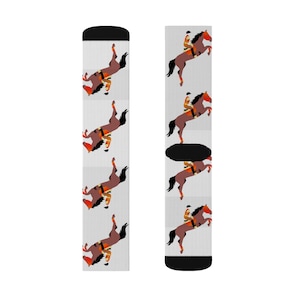Jockey Horse Rider Socks, Equestrian Rider Horse Socks image 7