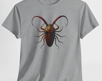 Cockroach Mask Tee, Beetle Skull T-Shirt, Insect Art, Gothic Nature