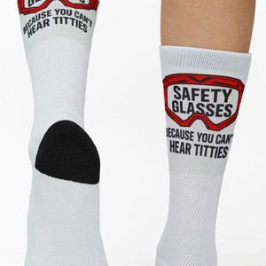 Lustige Schutzbrillen Socken, Gag Geschenk für Männer, Neuheit Scherzbekleidung, Hilarious Vatertagsgeschenk, Geburtstagsüberraschung, Einzigartiges Blaues Halsband