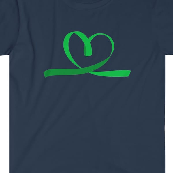 Mental Health T-Shirt, Green Ribbon, Support Mental Health, Green Heart, Mental Health Matters End the Stigma, Mental Health Awareness