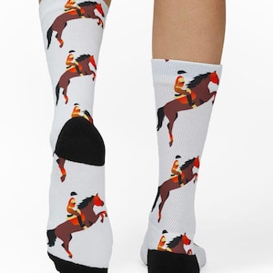 Jockey Horse Rider Socks, Equestrian Rider Horse Socks image 1