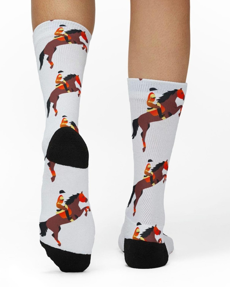Jockey Horse Rider Socks, Equestrian Rider Horse Socks image 1