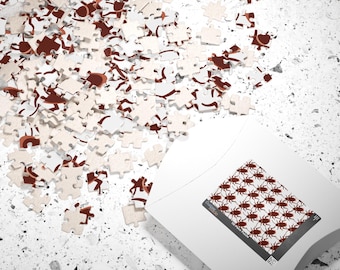 Brown Cockroach Pattern Puzzle, Roach Jigsaw