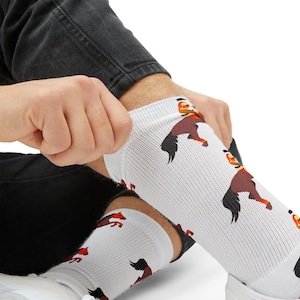 Jockey Horse Rider Socks, Equestrian Rider Horse Socks image 20