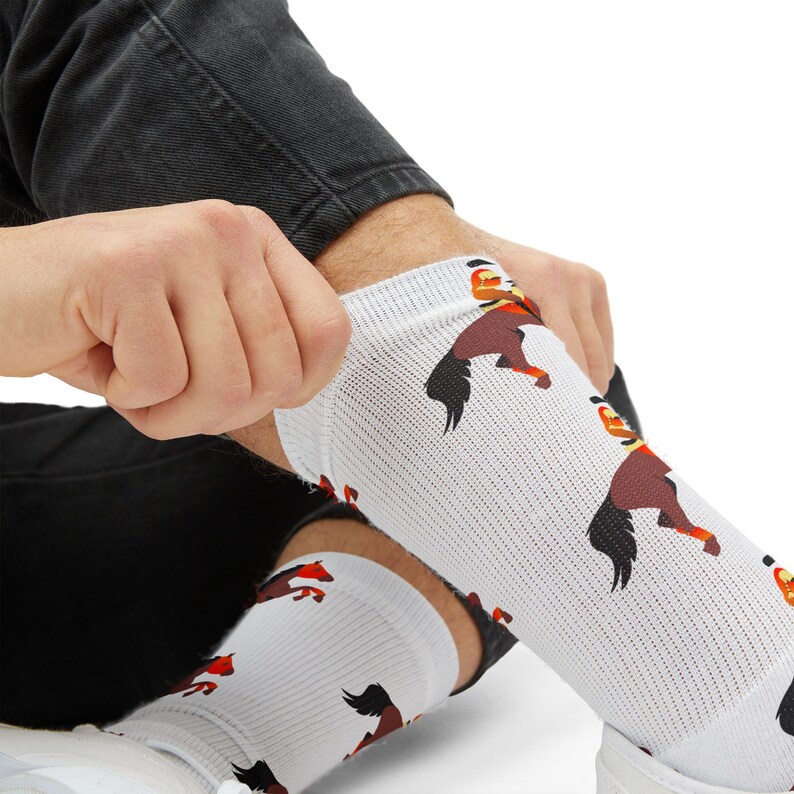 Jockey Horse Rider Socks, Equestrian Rider Horse Socks image 20