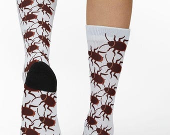 Cockroach Socks, Roach Socks, Hissing Cockroach Socks, Funny Cockroach Socks, Insect Fan, Bug Lover, Creepy Crawley Socks, Cool Cockroach