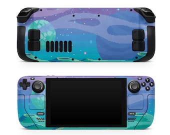 Steam Deck Valve Skin Wrap Premium 3M Sticker Vinyl Gamer Pixels Space