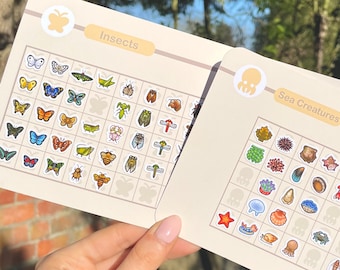 Animal Crossing Critterpedia Sticker Sheet Full Set of 3 - Insects, Fish & Sea Creatures