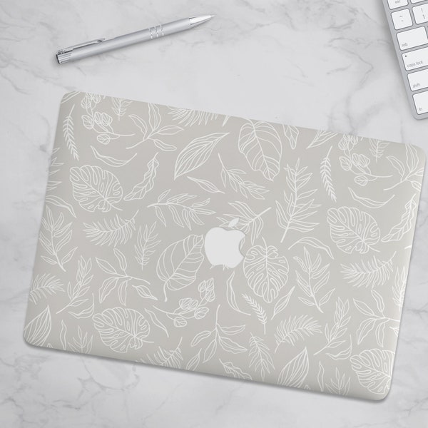 Apple MacBook Pro & Air Laptop Skin Vinyl Cover Case Decal Sticker Premium Quality 3M Protective Grey Tropical