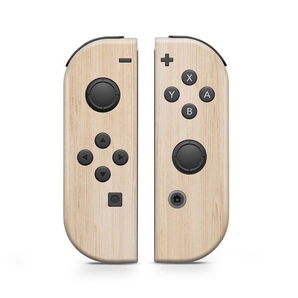 Joy Con Skin per Nintendo Switch Wood Light Beige Joycons Skin Wrap Premium Vinyl