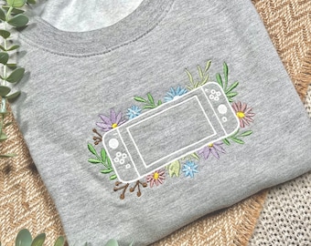 Glow In The Dark Girl Gamer Gaming Geschenk Floral Switch Sweatshirts