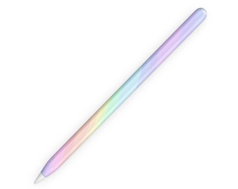May include: A rainbow-colored stylus with a white tip. The stylus is designed for use with a tablet or smartphone.