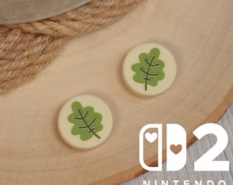 Switch 2 Thumb Grip Cap Joy Con Grip For Nintendo Switch 2 PS5 Skin Case Joystick Grip Leaf Cream Sage Green