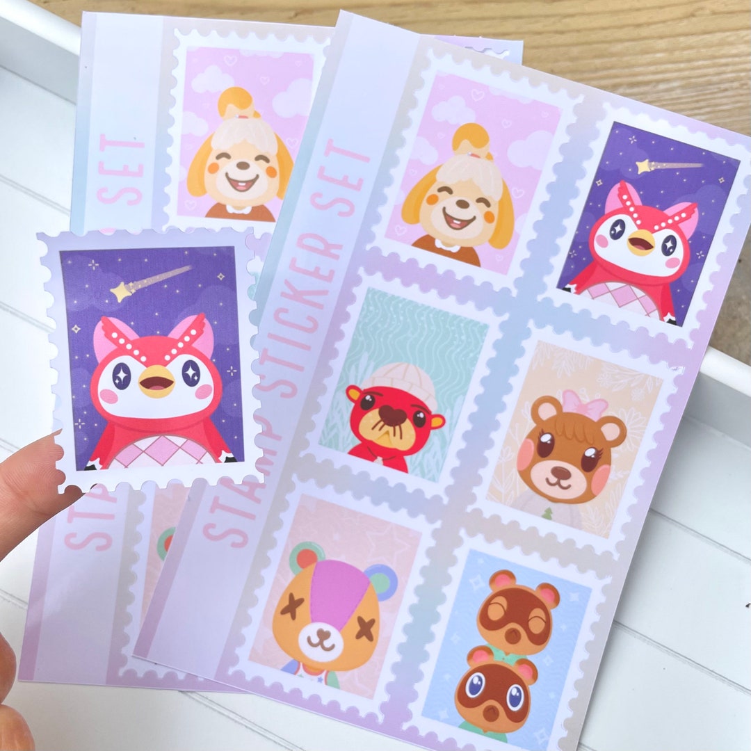 Animal Crossing Stamp Sticker Sheet Etsy