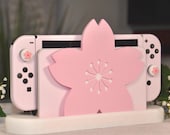 Nintendo Switch Dock Accessory Stand Faceplate Pink White Sakura