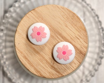 Thumb Grip Cap Joy Con Grip pour Switch Switch Lite OLED Skin Case Joystick Grip Cap Sakura Blossom Rose Blanc