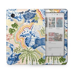 Kobo E-Reader Clara Libra 2 Nia Skin Wrap Cover Premium Quality 3M Vinyl Blue Plants Drawing