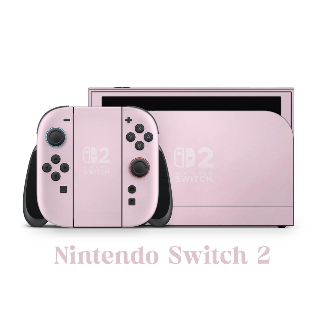 Nintendo Switch ピンク Nintendo Switch 2 Model Skin Wrap Premium Vinyl Plain Pastel Pink