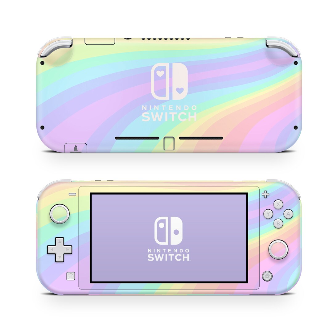 Nintendo Switch Lite Skin Wrap Premium Vinyl Rainbow Pastel