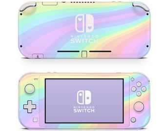 Nintendo Switch Lite Skin Wrap Premium Vinyle Rainbow Pastel Cover