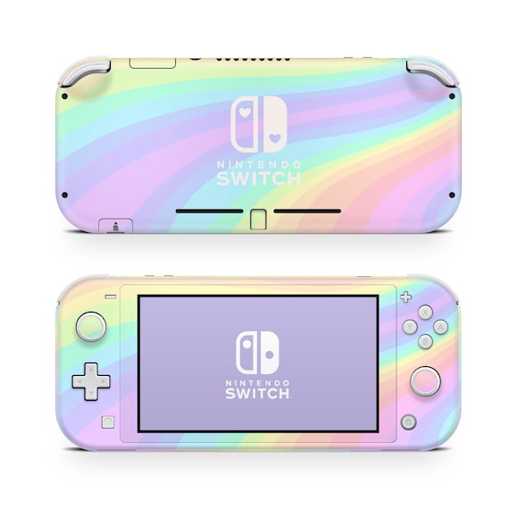 Nintendo Switch Lite Skin Wrap Premium Vinyl Rainbow Pastel Cover 