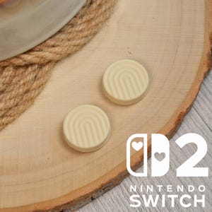 Switch 2 Thumb Grip Cap Joy Con Grip For Nintendo Switch 2 PS5 Skin Case Joystick Grip Cream Scandi Rainbow