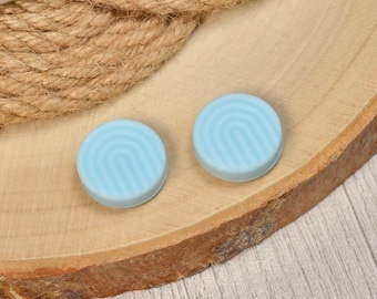 Switch 2 Thumb Grip Cap Joy Con Grip For Nintendo Switch 2 PS5 Skin Case Joystick Grip Pastel Blue Scandi Rainbow