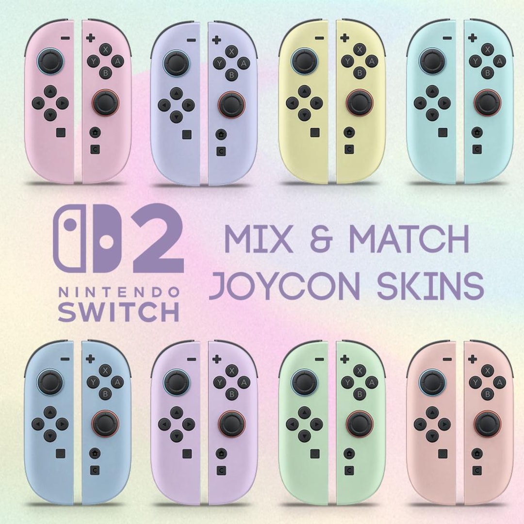 Nintendo Switch 2 Mix & Match Pastels Nintendo Switch Joycon Skin Cover ...