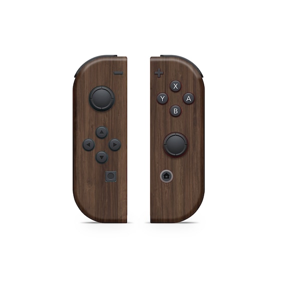 【木目調】ジョイコン カスタム 木目柄 Joy-Con Joy Con Skin for Nintendo Switch Dark Brown Wood Effect Joycons