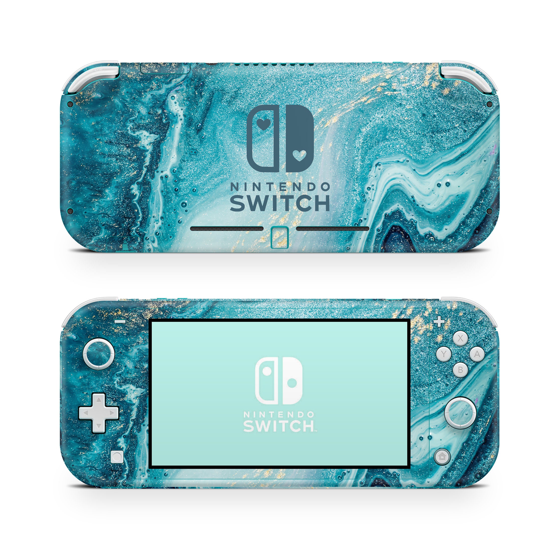 Passende linse Revival Nintendo Switch Lite Skin Wrap Premium Vinyl Blue Turquoise - Etsy