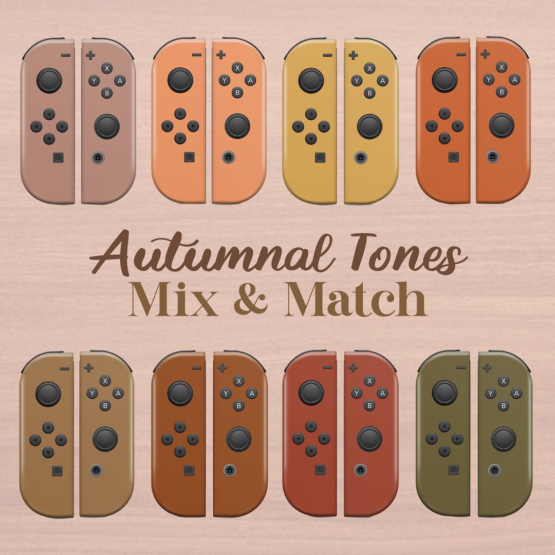 Mix & Match Autumn Fall Warm Colours Nintendo Switch Joycons Cover Skin