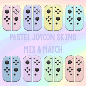 Mix & Match Pastels Nintendo Switch Joycon Skin Wrap Premium Vinyl