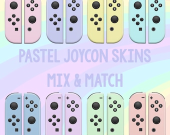 Mélangez et assortissez les couleurs pastels, vinyle de qualité supérieure, vinyle de qualité supérieure pour Nintendo Switch Joycon