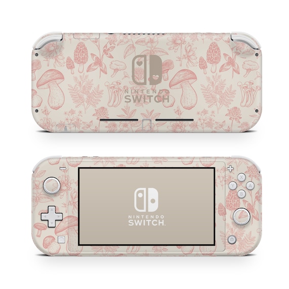 Nintendo Switch Lite Skin Wrap Premium Vinyl Beige Mushroom Cottagecore  Cover