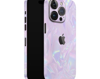 iPhone Skin 13 / 14 / 15 Pro, Plus, Max, Skin Wrap Cover Premium Qualität 3M Vinyl Aurora Lilac