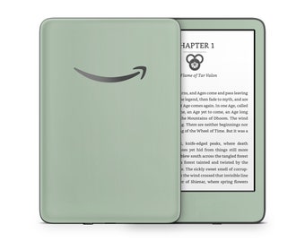 Amazon Kindle Skin Wrap Cover Premium Quality 3M Vinyl Dusky Sage Green