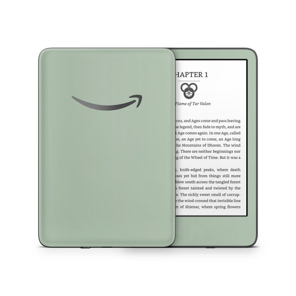 Amazon Kindle Skin Wrap Cover Premium Kwaliteit 3M Vinyl Dusky Salie Groen