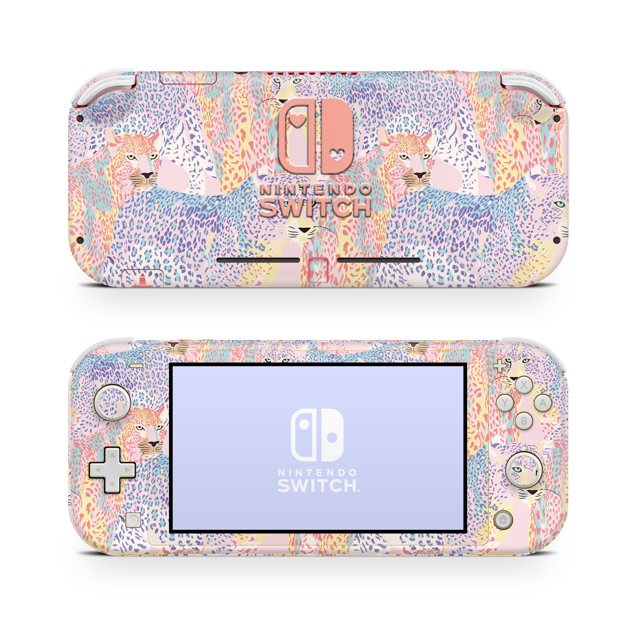 Nintendo Switch Lite Skin Wrap Premium Vinyl Cover Cheetah Pastel