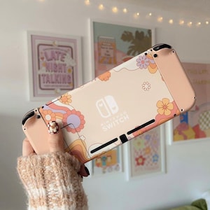 Nintendo Switch Skin Wrap Premium Vinyl Cover Hippy Orange Boho image 3